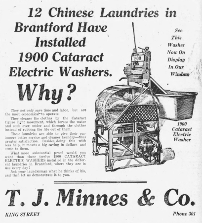 A newspaper advertisement for a Cataract Electric Washer